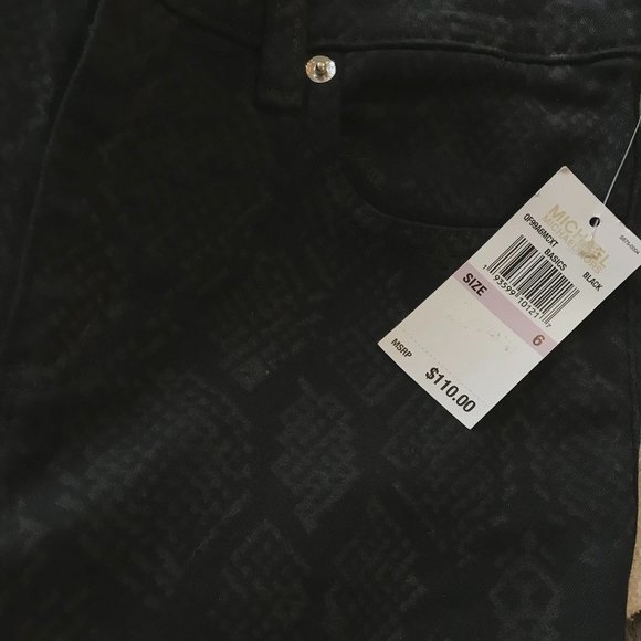 Michael Kors Snake Print Skinny Mid-Rise Jeans - Picture 4 of 5